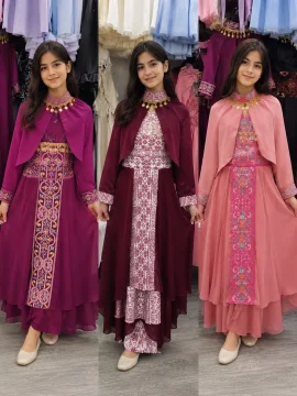 فستان بناتي مع تطريز