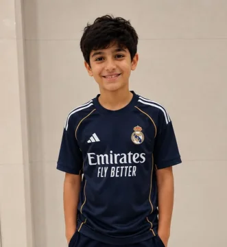 طقم ولادي رياضي بتصميم ريال مدريد